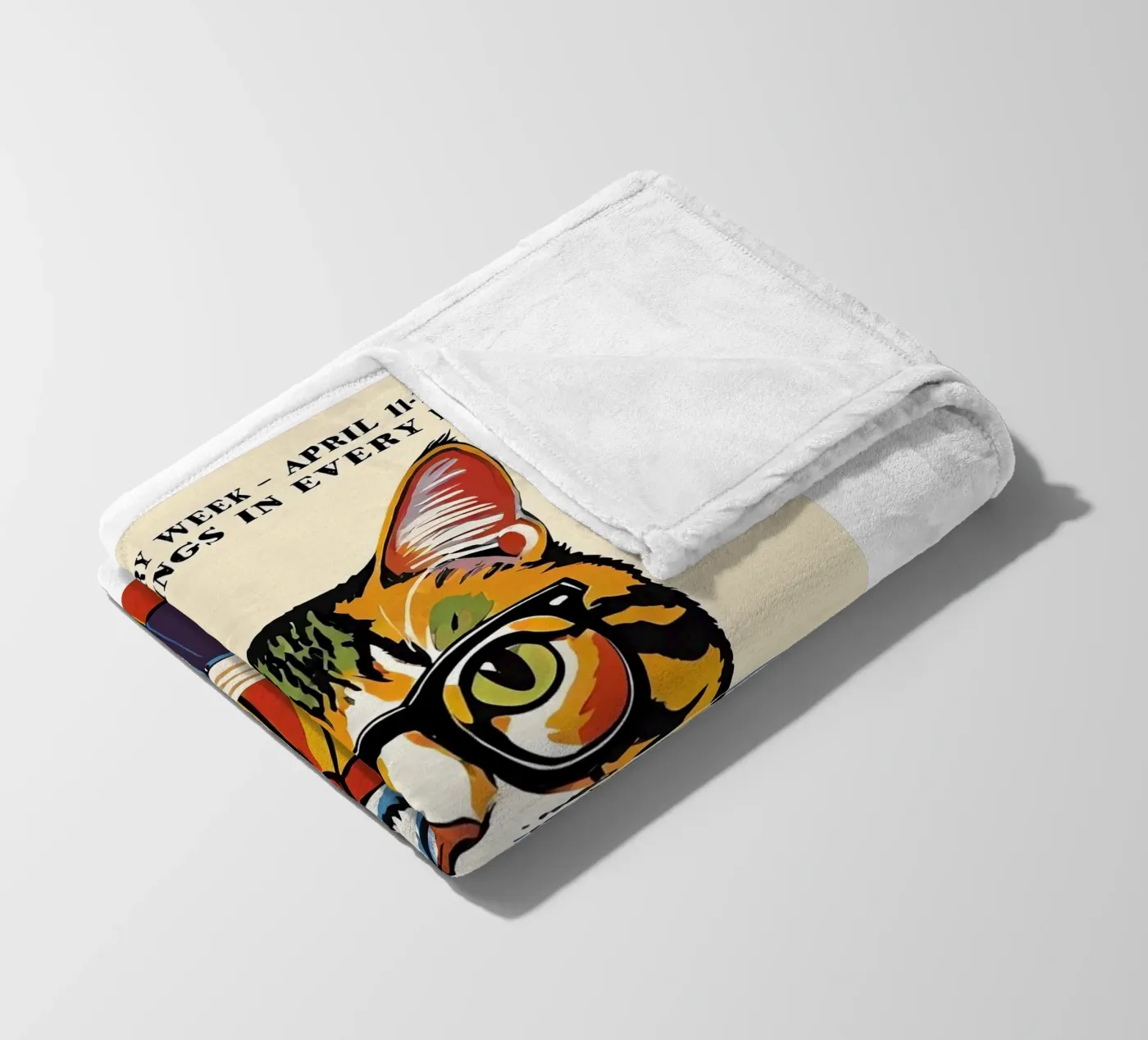 Cat fleece blanket by Arjun