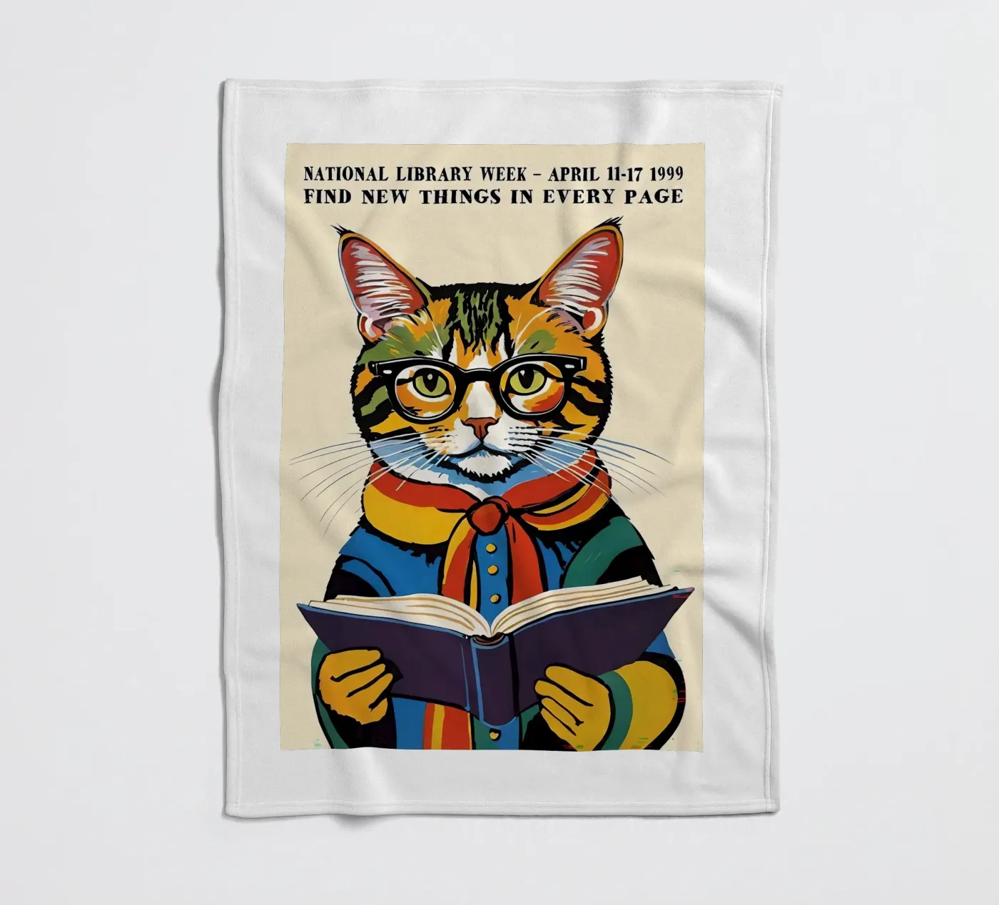 Cat fleece blanket by Arjun