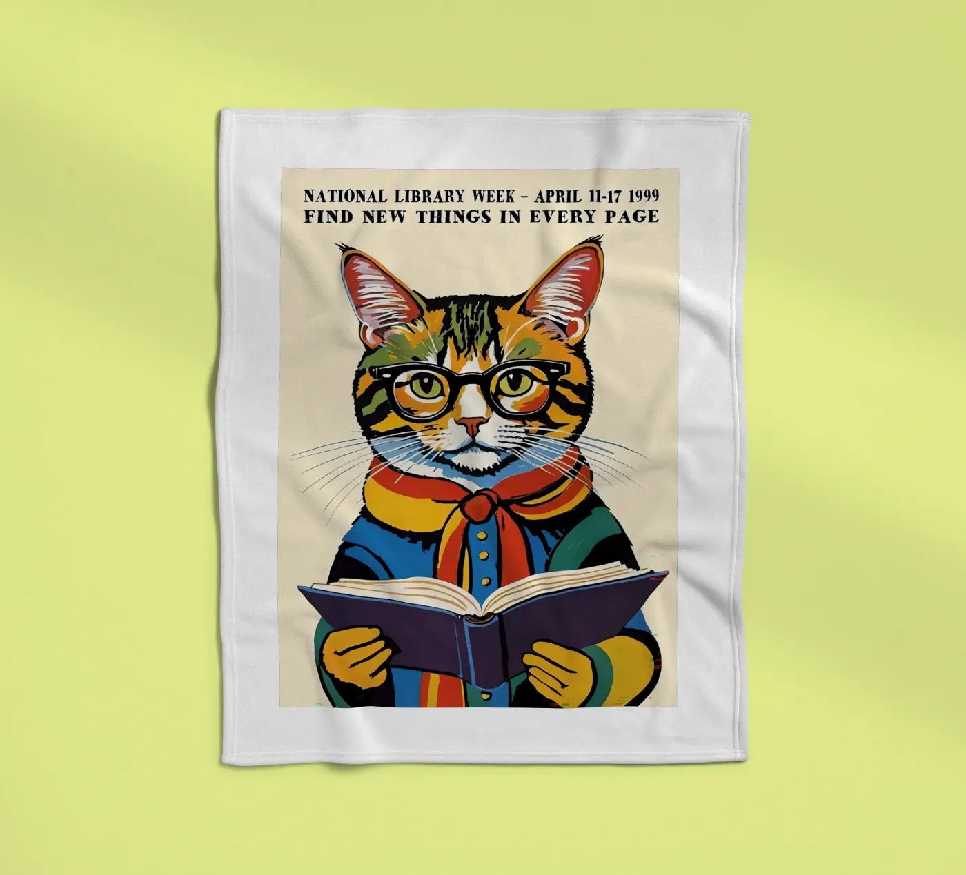 Cat fleece blanket by Arjun