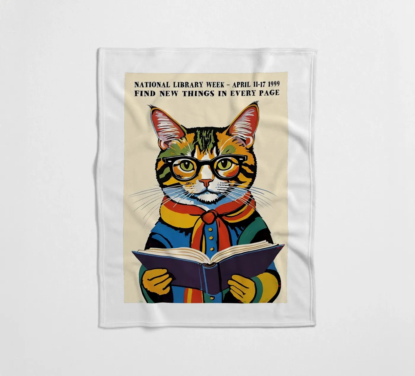 Cat fleece blanket by Arjun