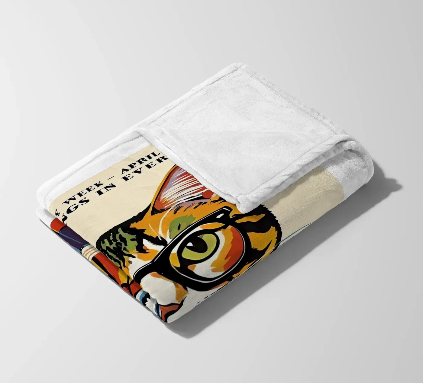 Cat fleece blanket by Arjun