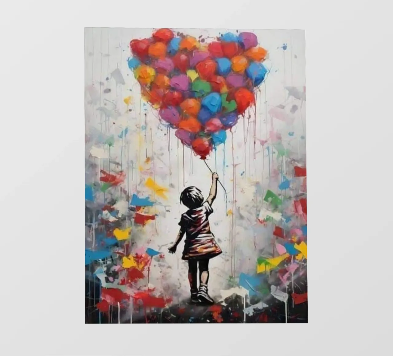 Ragazza con pallone arcobaleno pellicola backlit da Martin studio