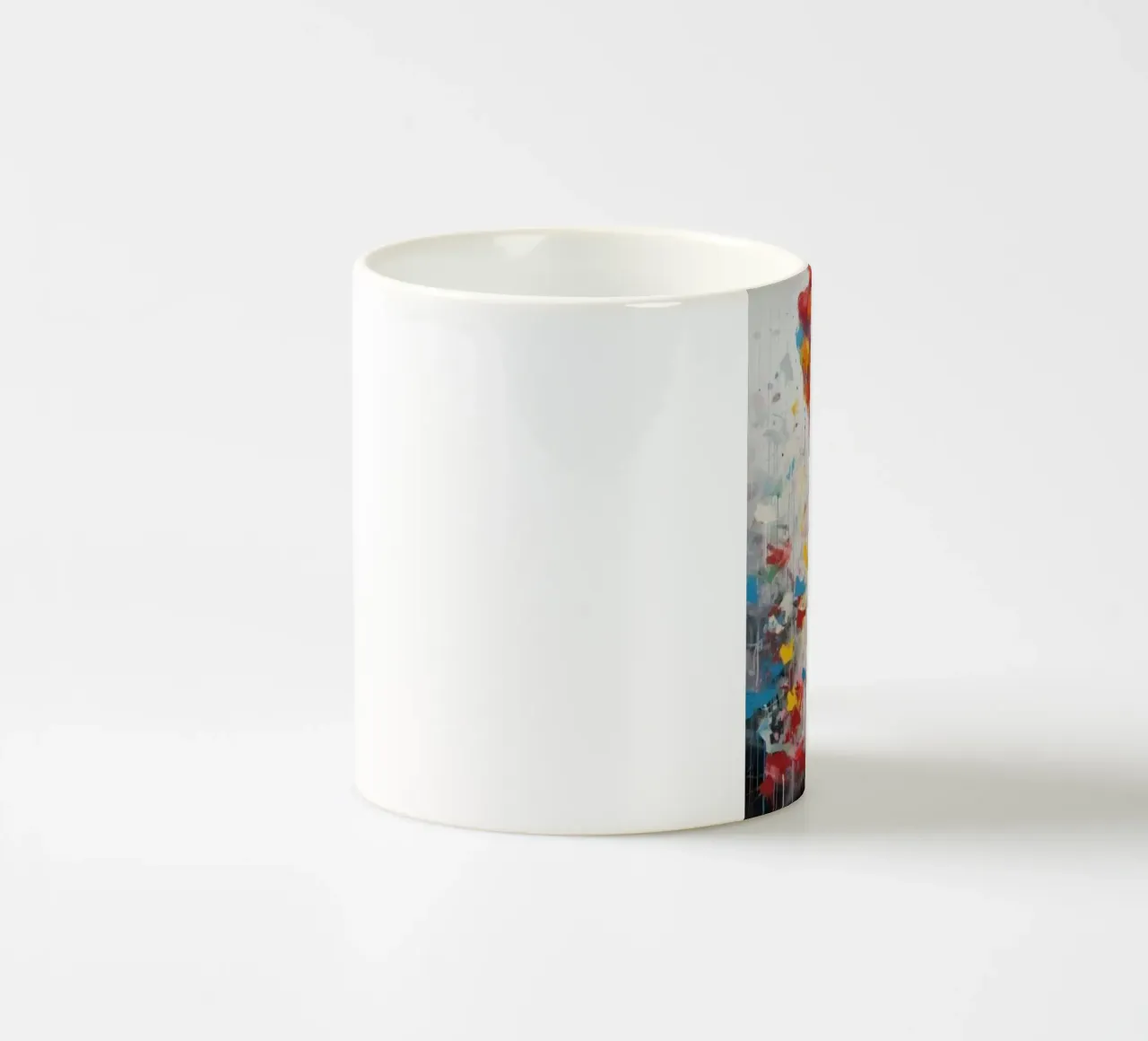 Fille avec ballon arc-en-ciel mug en céramique de Martin studio