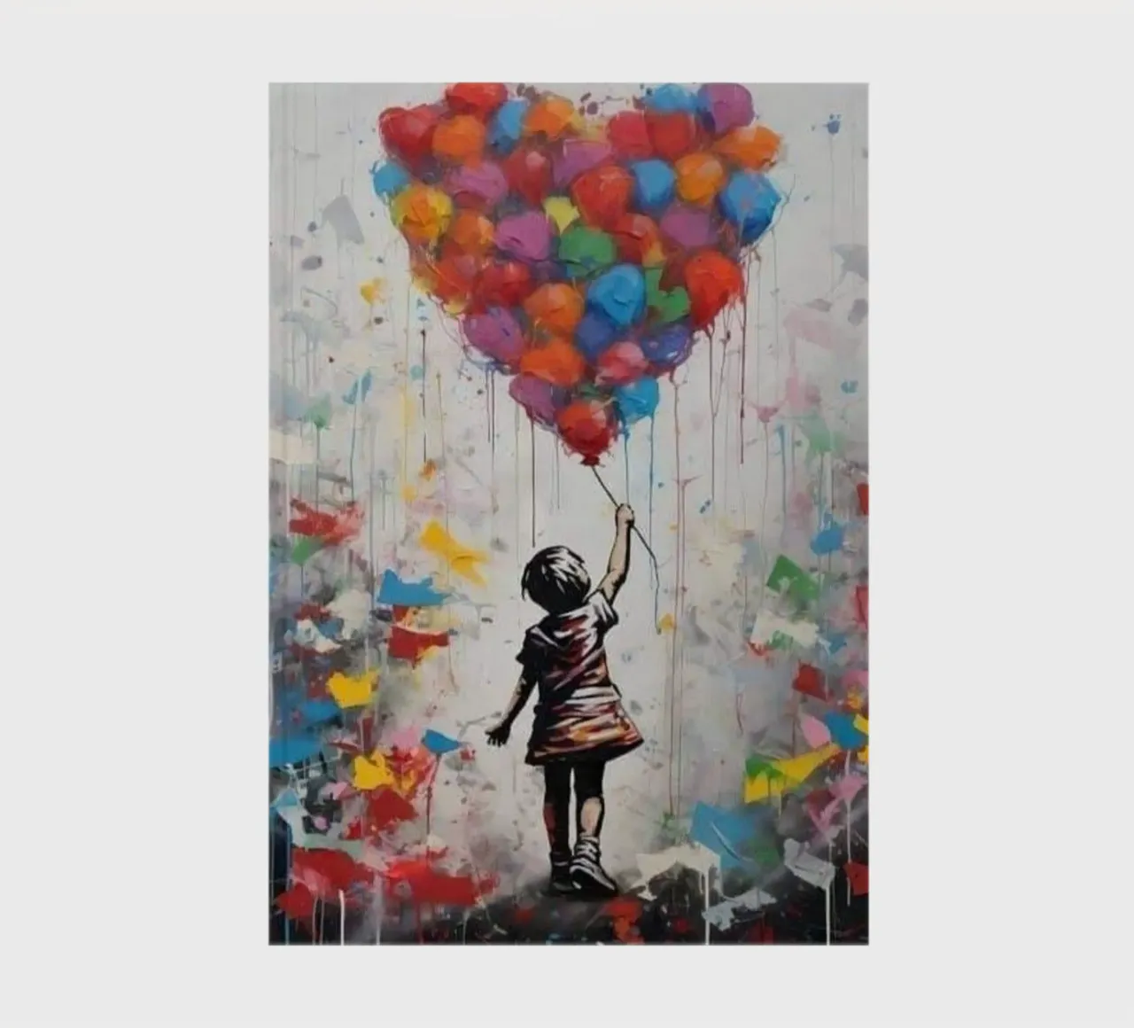 Ragazza con pallone arcobaleno diario da Martin studio
