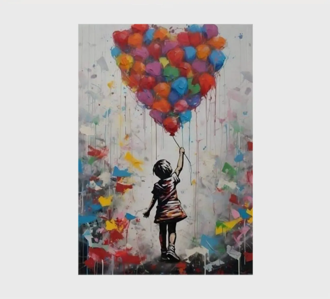 Ragazza con pallone arcobaleno diario da Martin studio