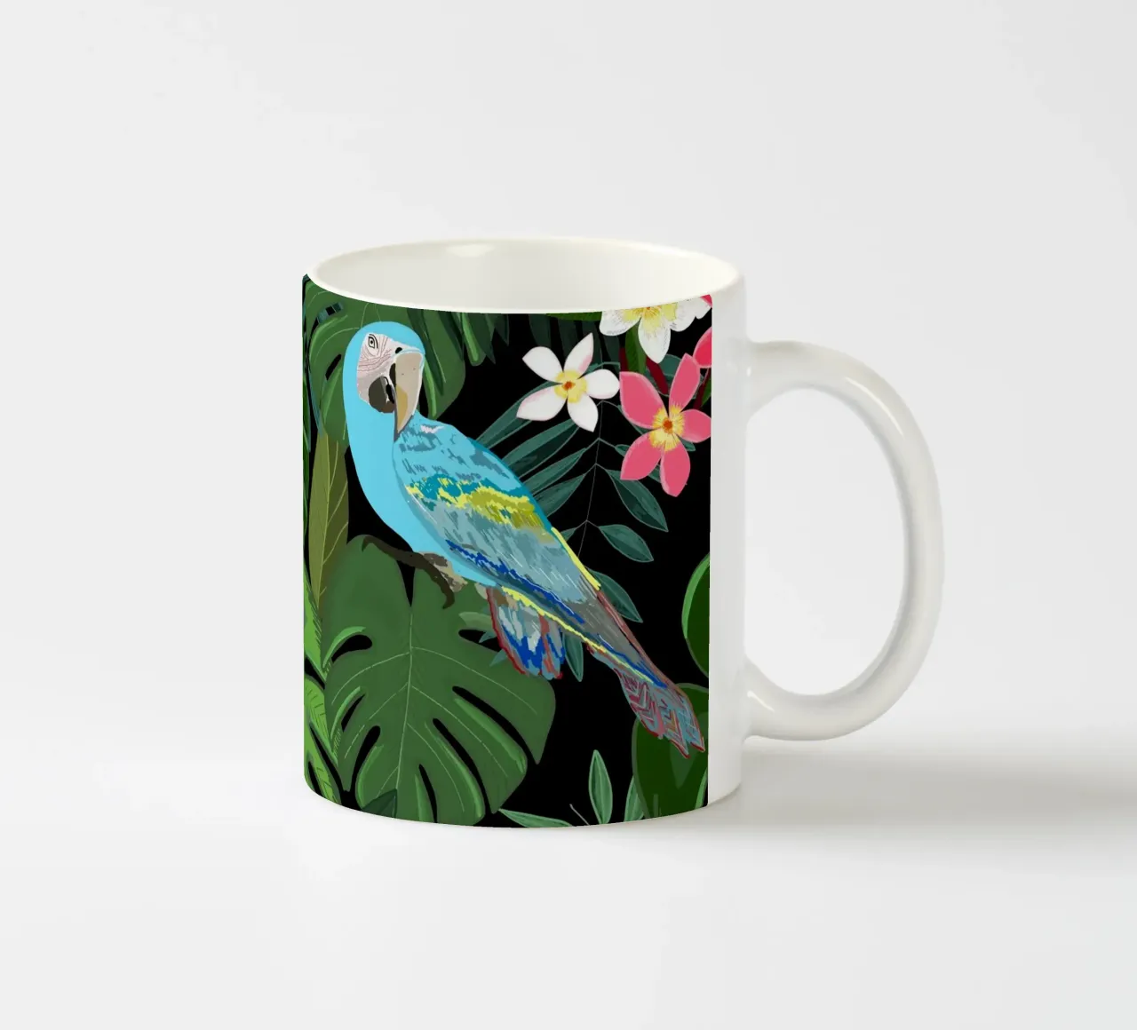 Uccelli della foresta tropicale tazza in ceramica da gulsengunel