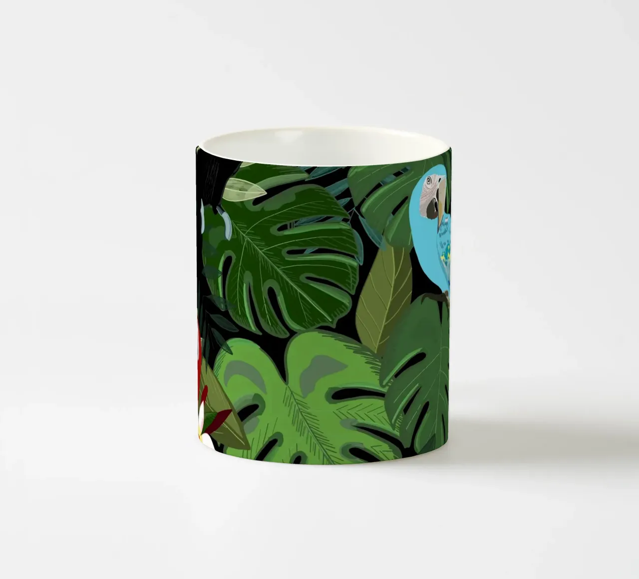 Uccelli della foresta tropicale tazza in ceramica da gulsengunel