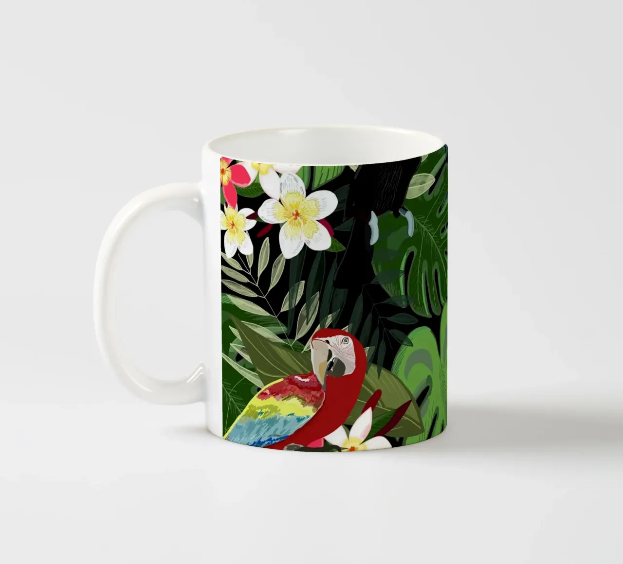 Uccelli della foresta tropicale tazza in ceramica da gulsengunel