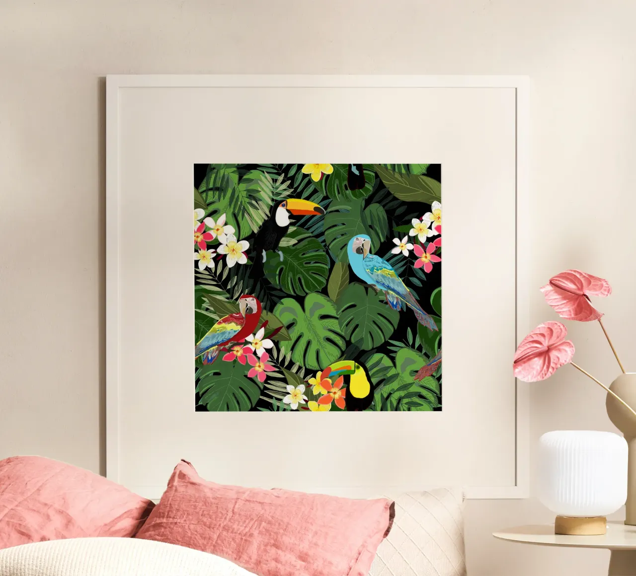 Uccelli della foresta tropicale poster da gulsengunel