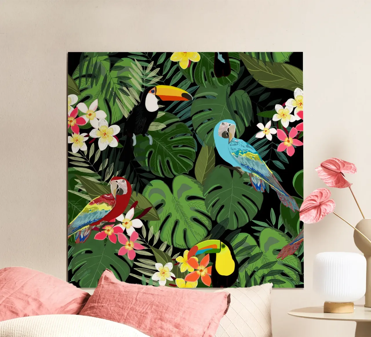 Uccelli della foresta tropicale poster da gulsengunel