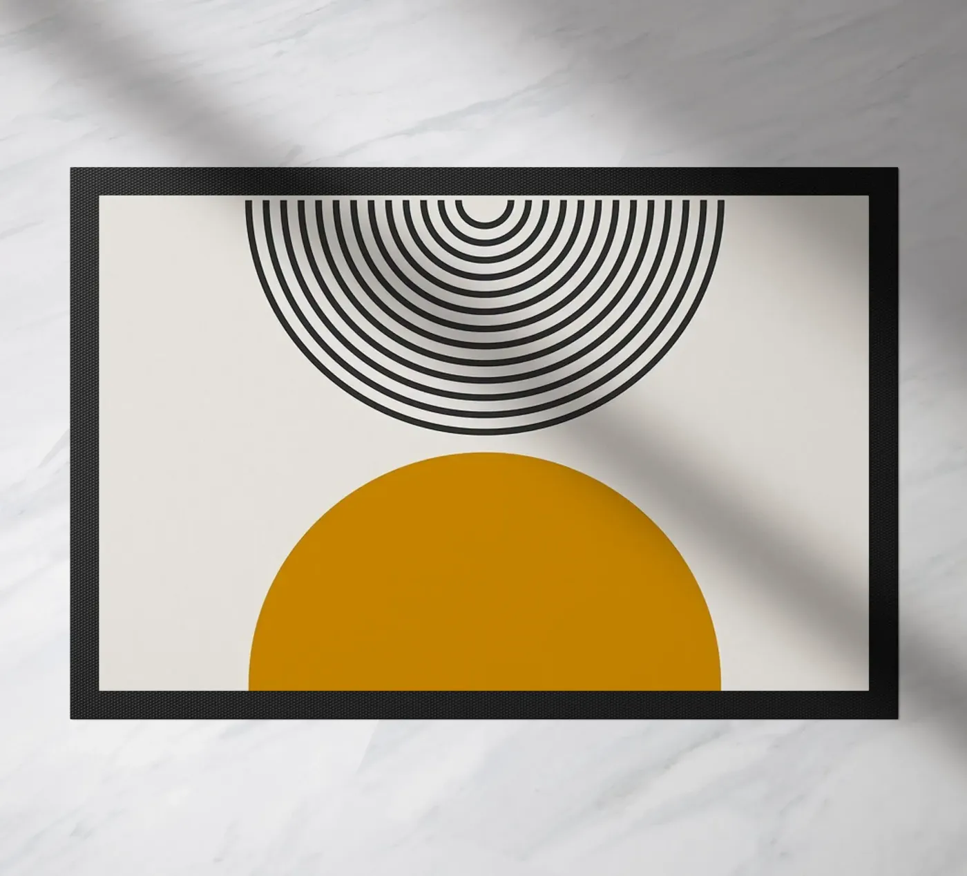 semi-circle doormat by Ron Bale