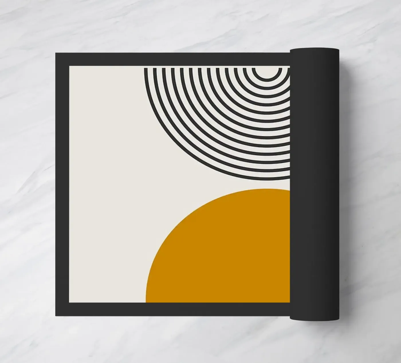 semi-circle doormat by Ron Bale