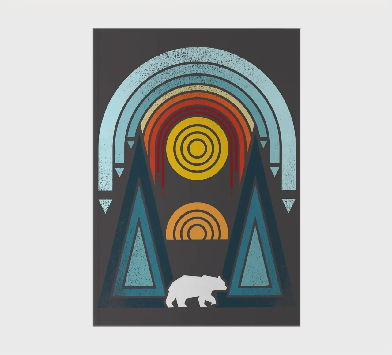 orso montagne forme geometriche diario da Ron Bale