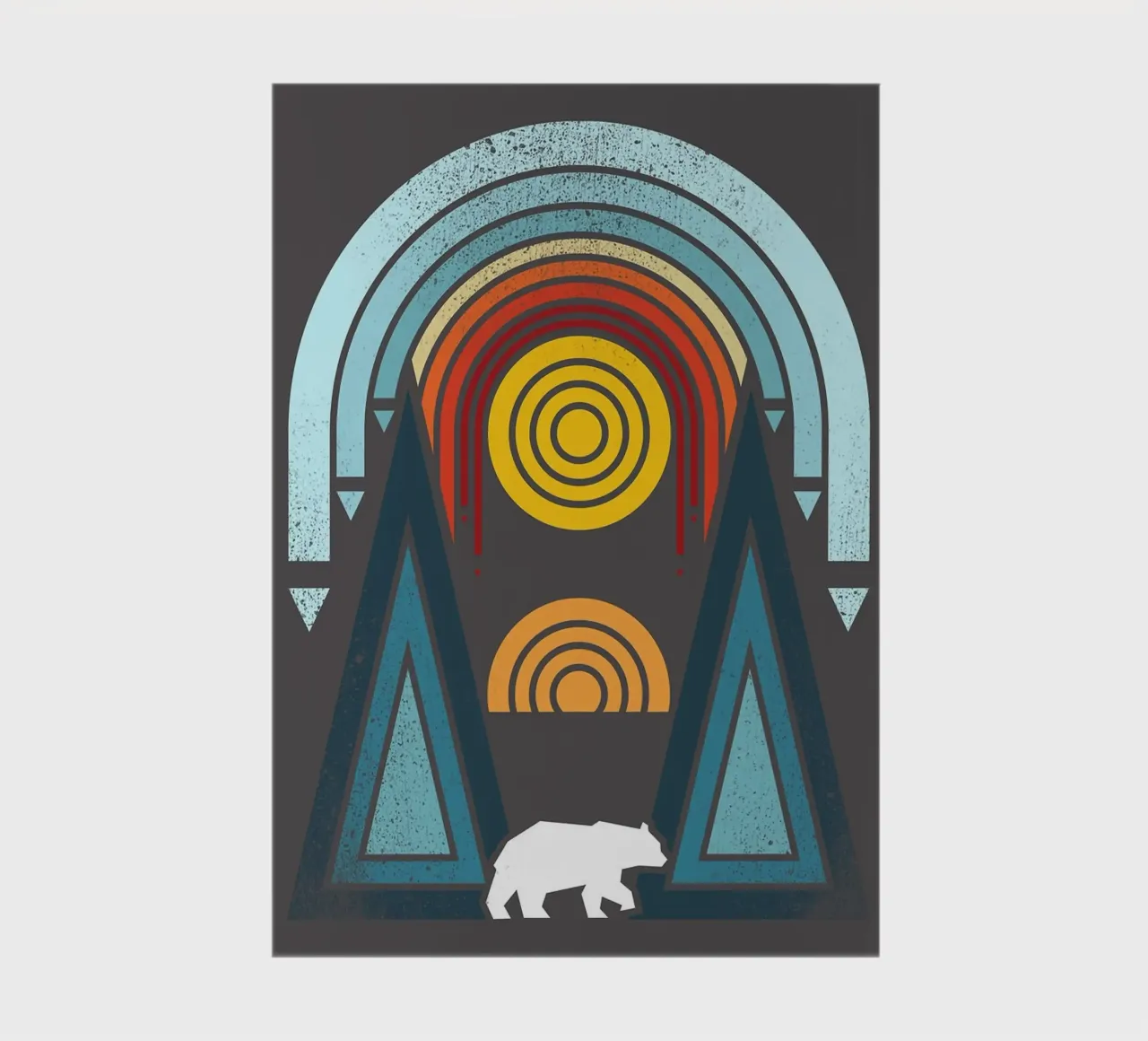 orso montagne forme geometriche diario da Ron Bale