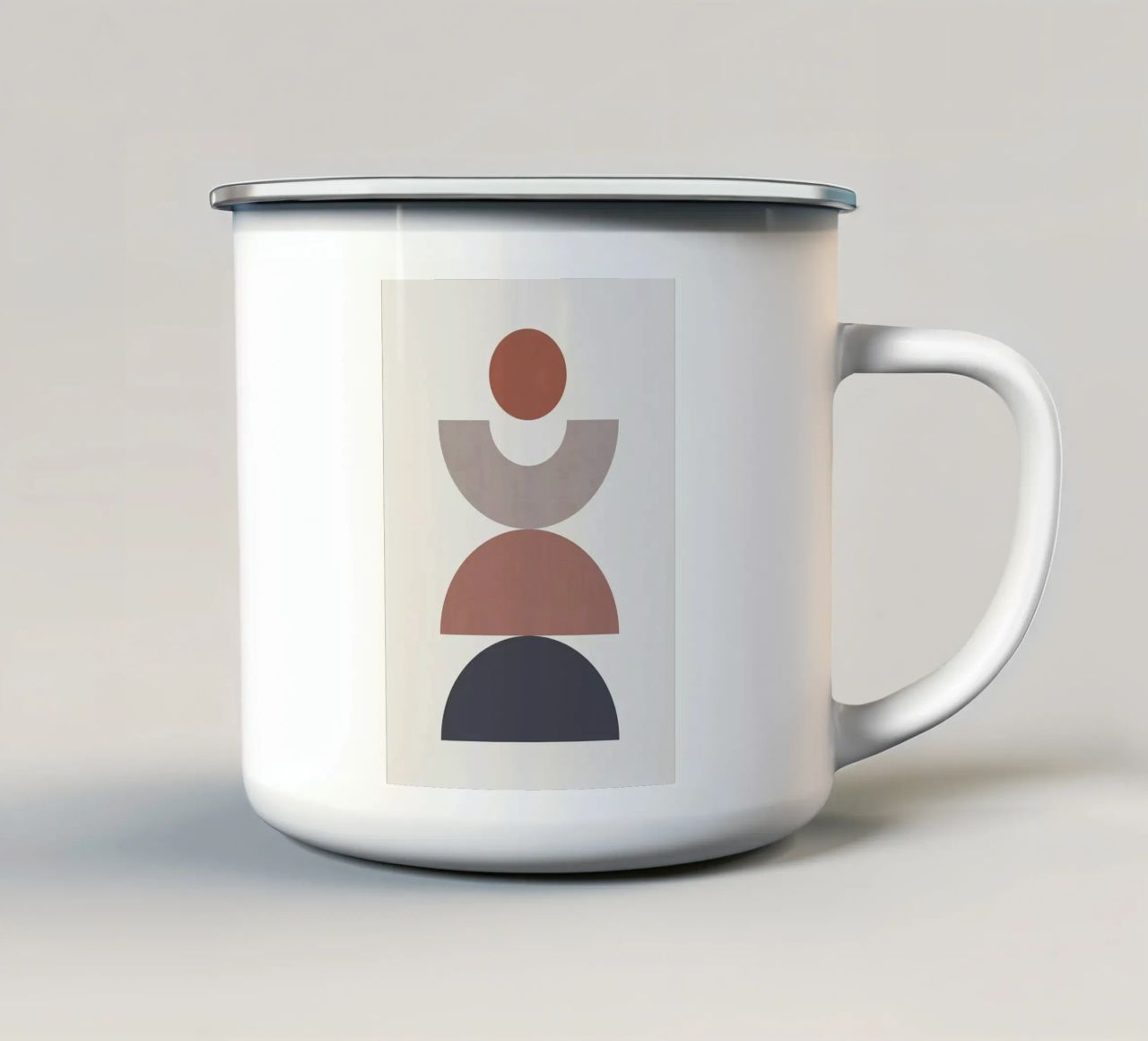 semicerchio tazza in smalto da Ron Bale