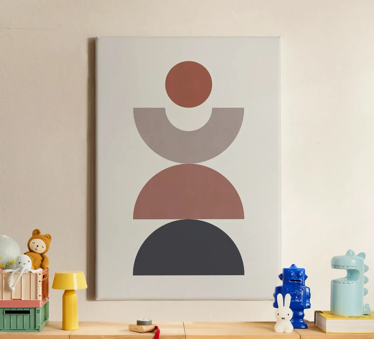 halve cirkel canvas met Baklijst van Ron Bale