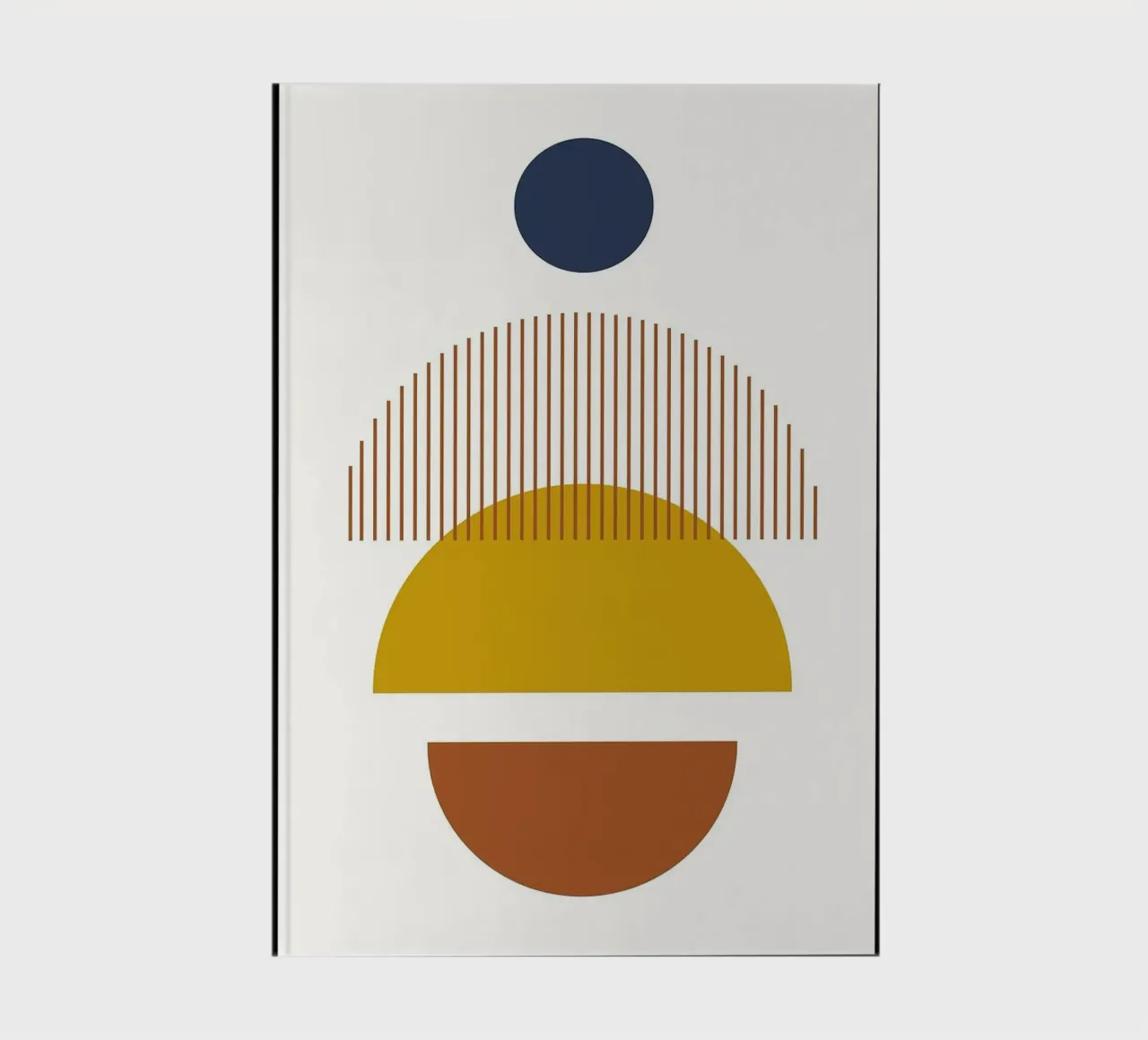 circle semicircle lines notebook by Ron Bale