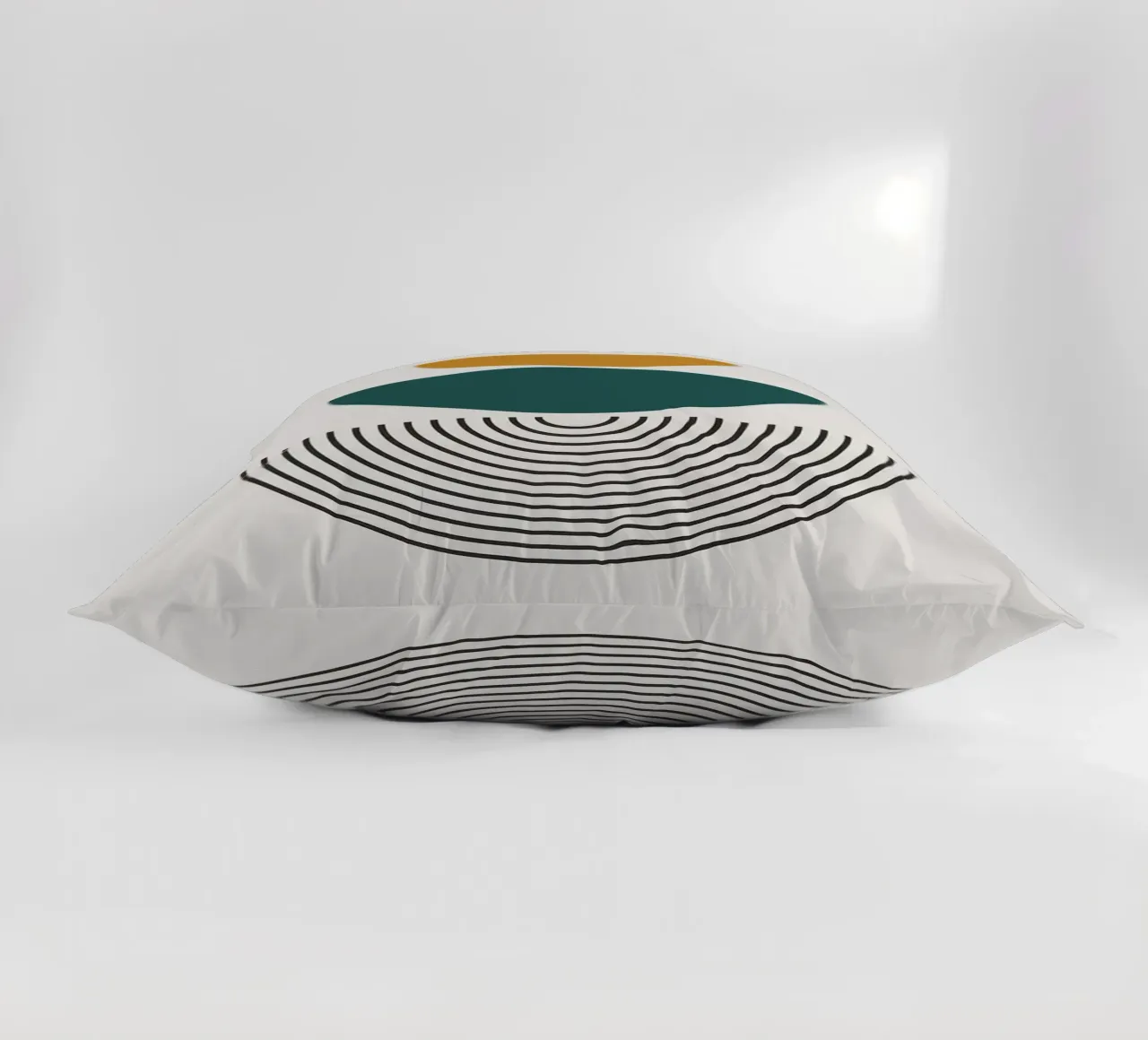 semi-circle circles lines decorative cushion by Ron Bale
