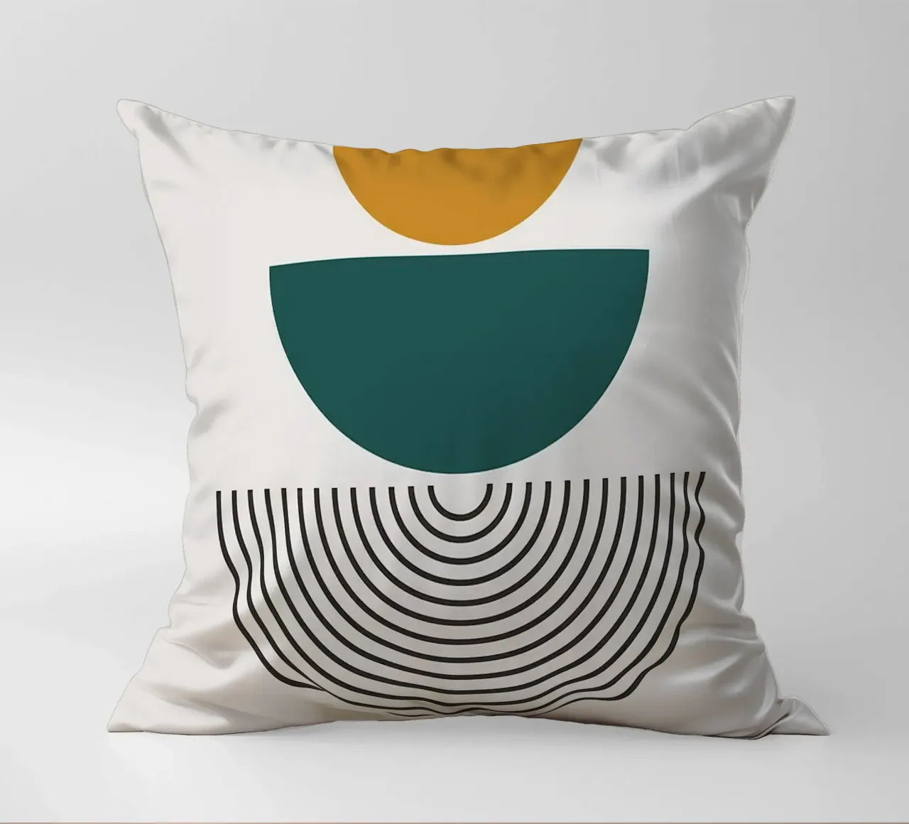 semi-circle circles lines decorative cushion by Ron Bale