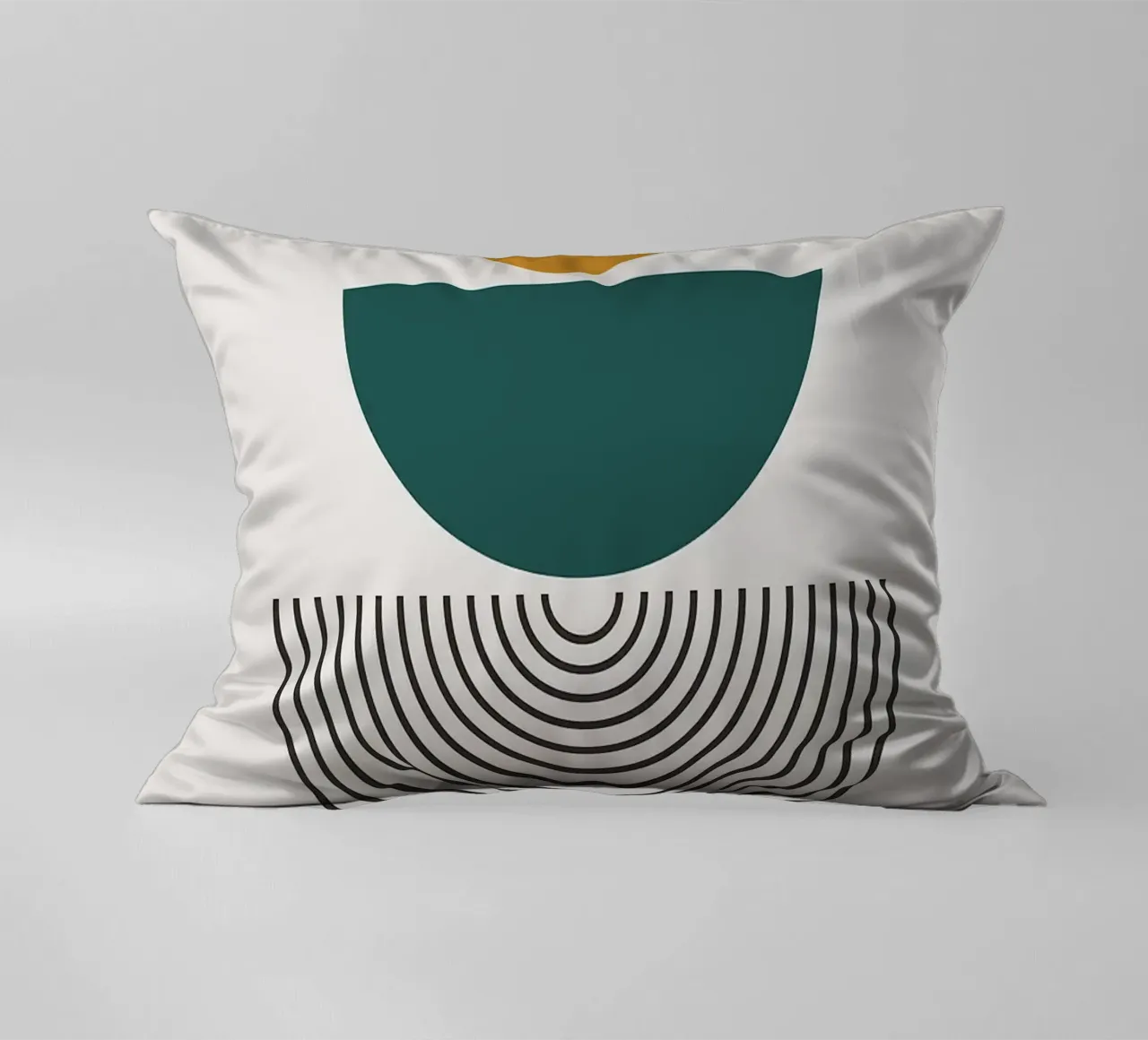 semi-circle circles lines decorative cushion by Ron Bale