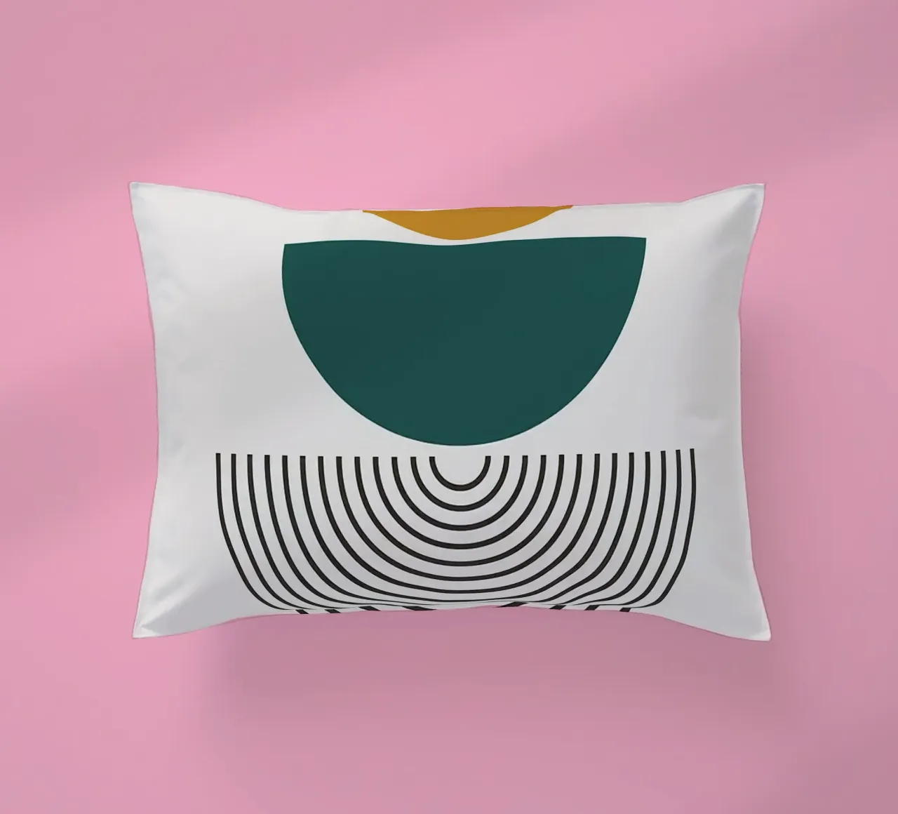 semi-circle circles lines decorative cushion by Ron Bale