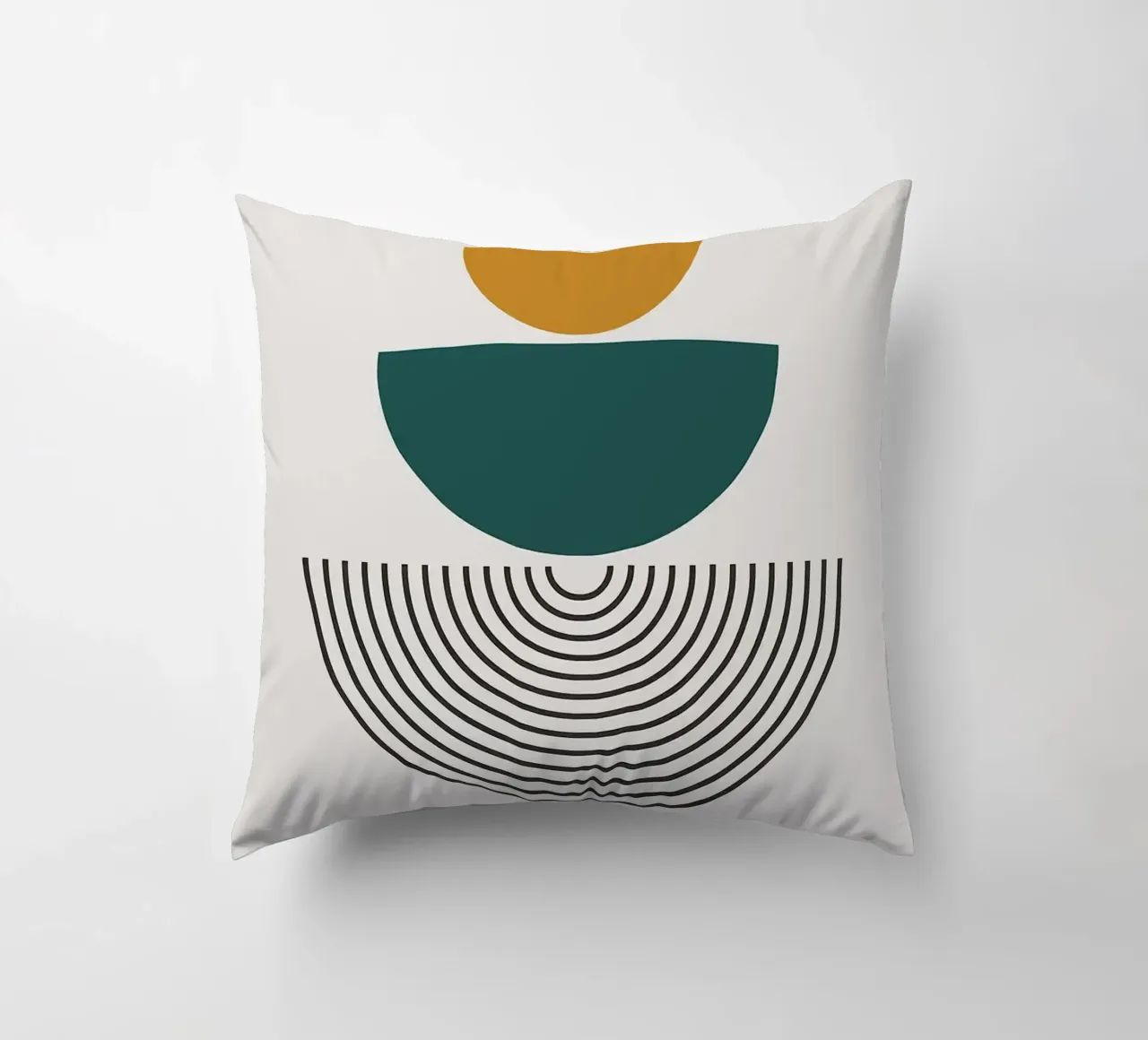 semi-circle circles lines decorative cushion by Ron Bale