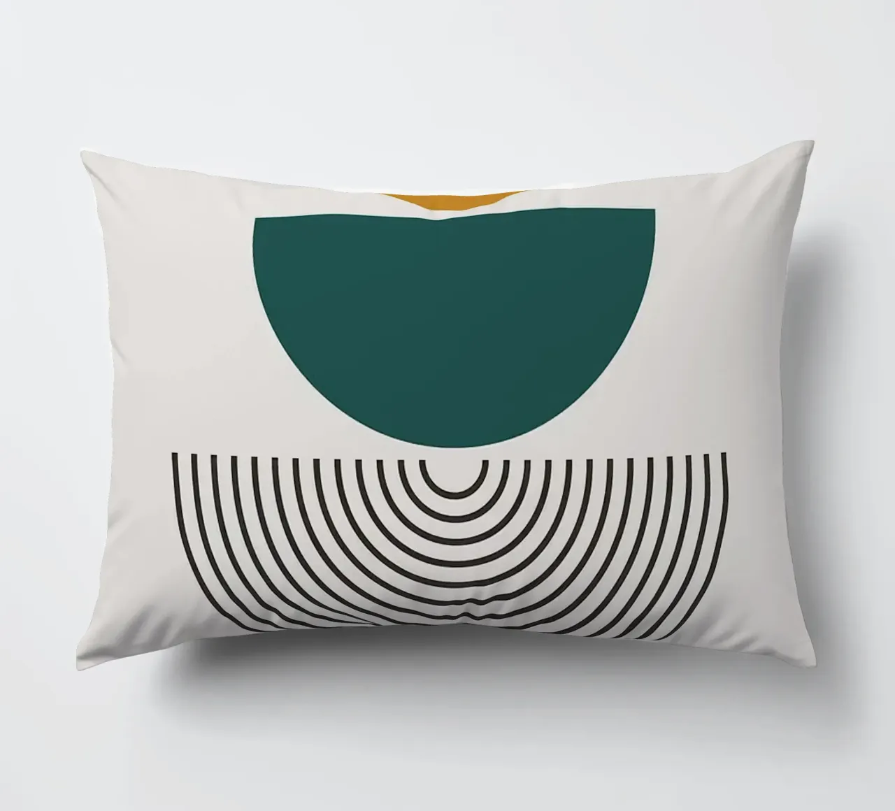 semi-circle circles lines decorative cushion by Ron Bale