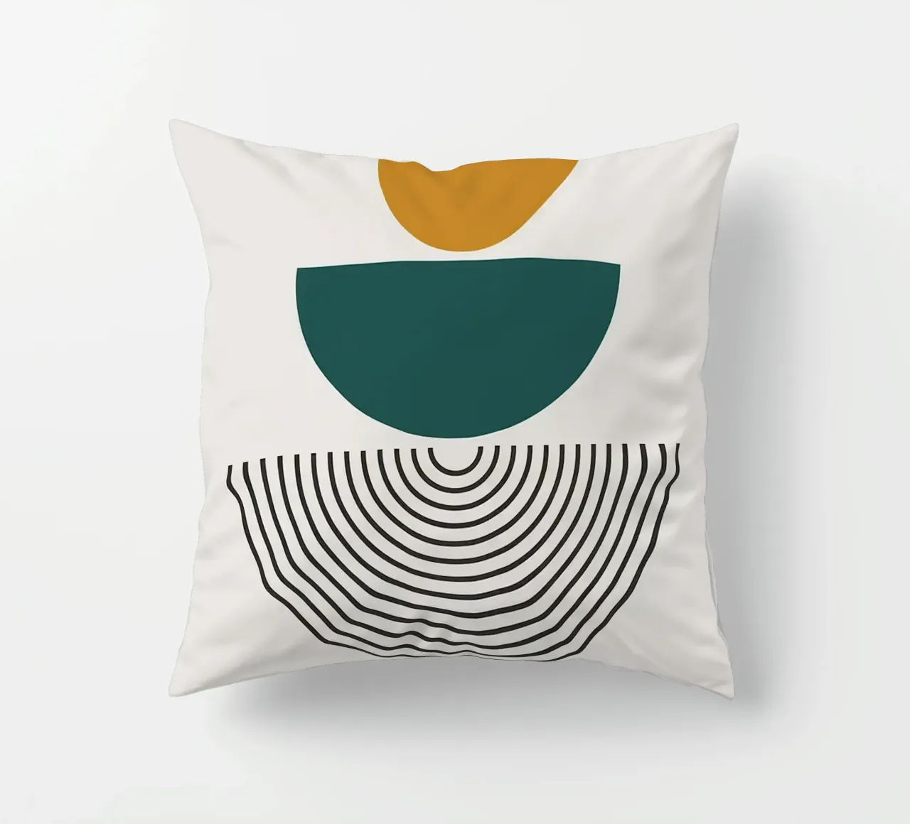 semi-circle circles lines decorative cushion by Ron Bale