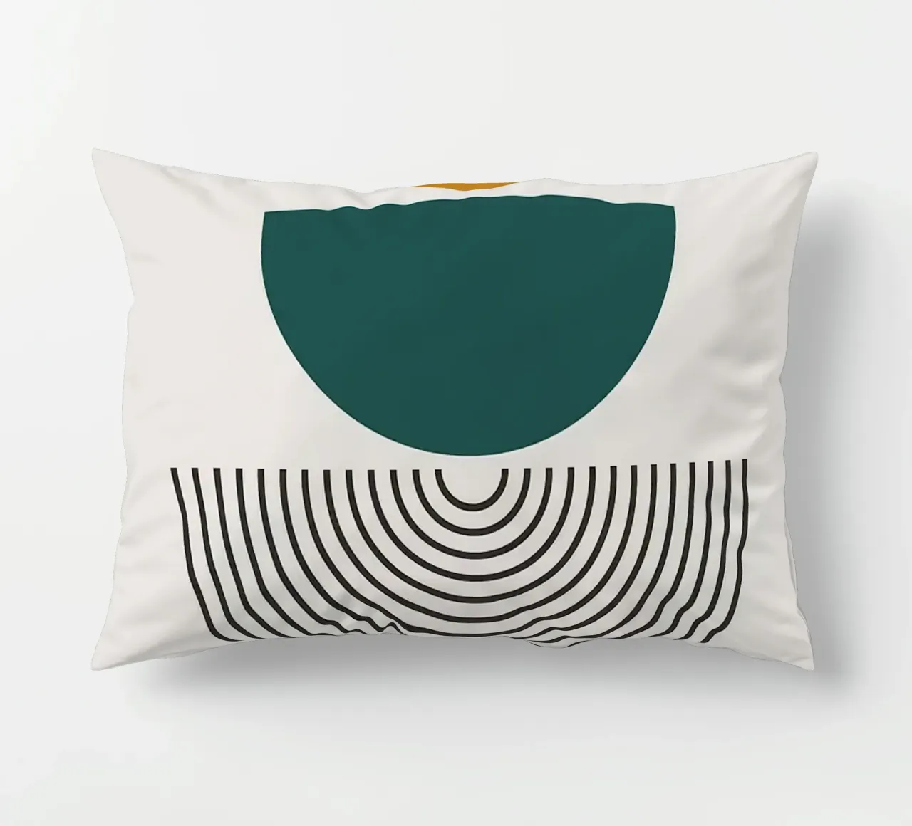 semi-circle circles lines decorative cushion by Ron Bale