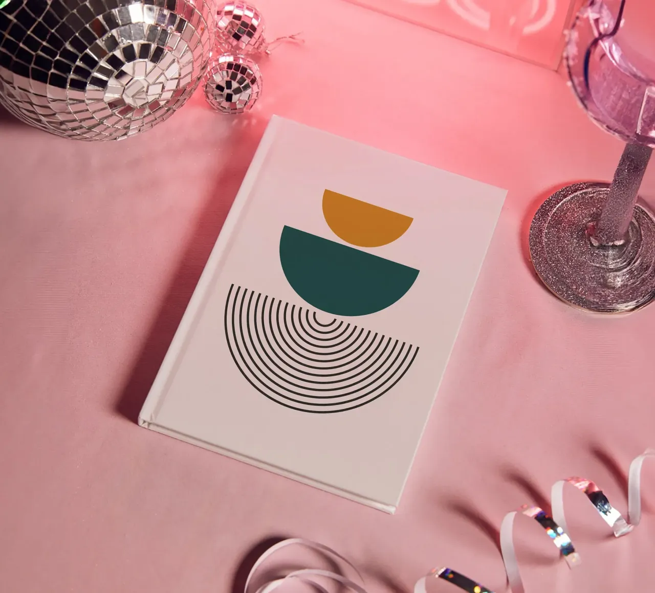 semi-circle circles lines notebook by Ron Bale