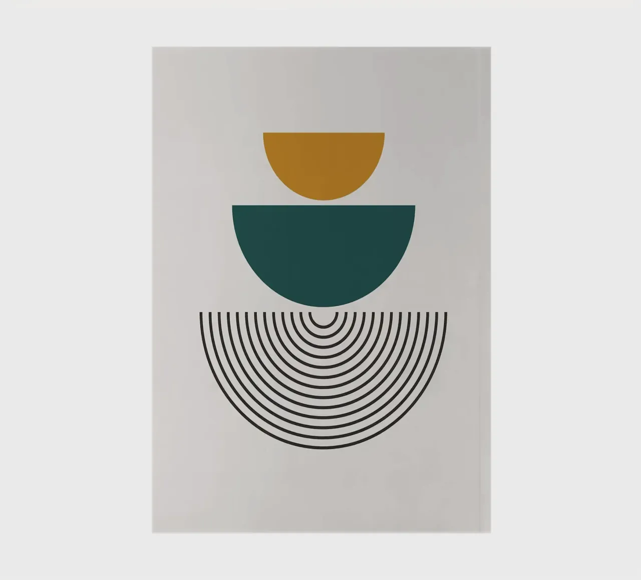 semi-circle circles lines notebook by Ron Bale