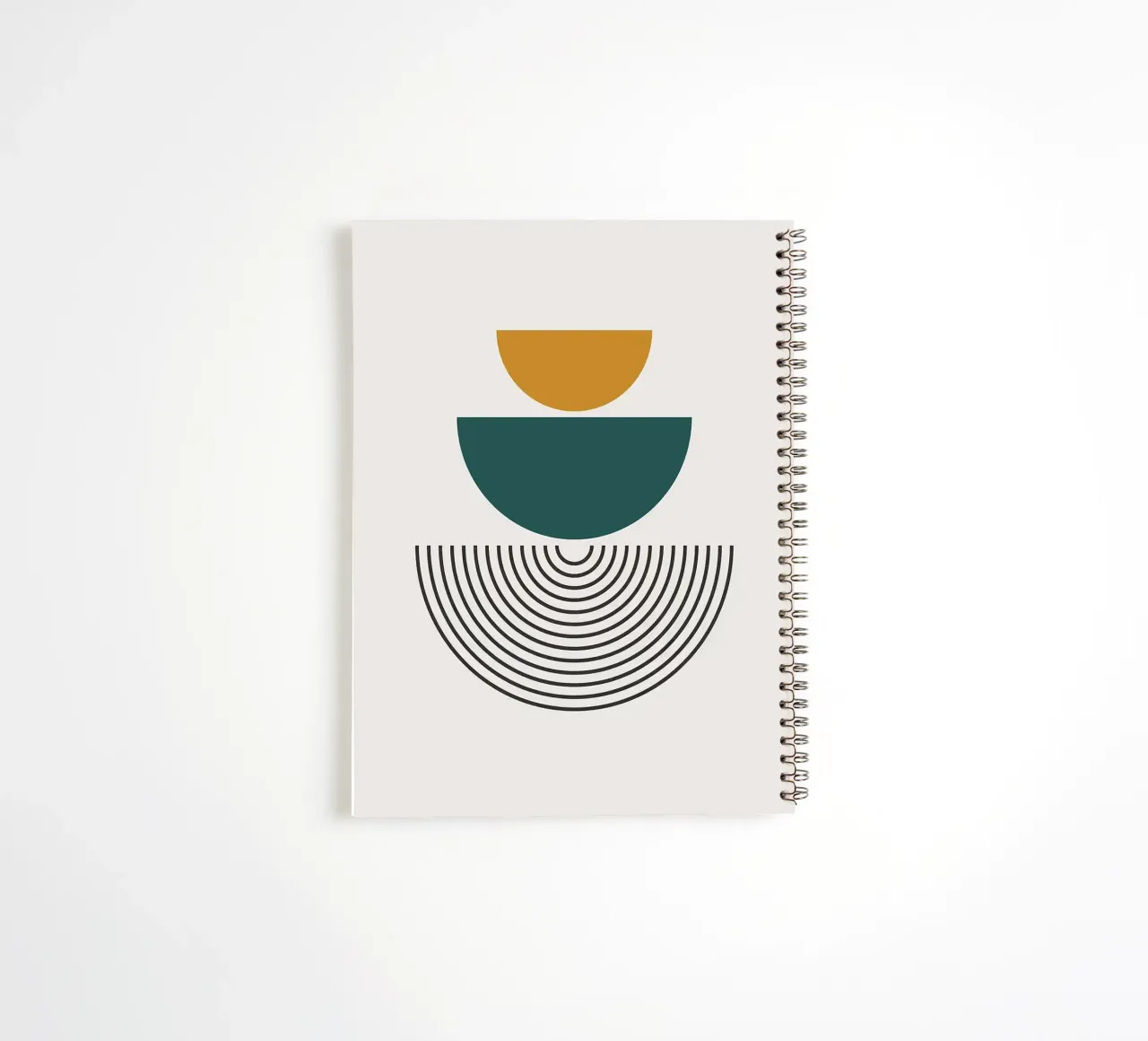semi-circle circles lines spiral notebook by Ron Bale