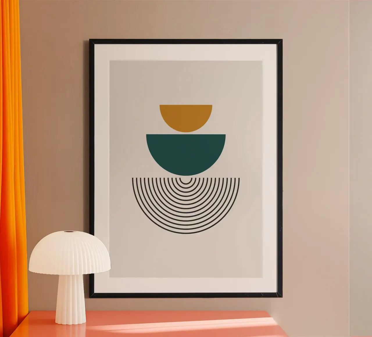 semicerchio cerchi linee poster da Ron Bale