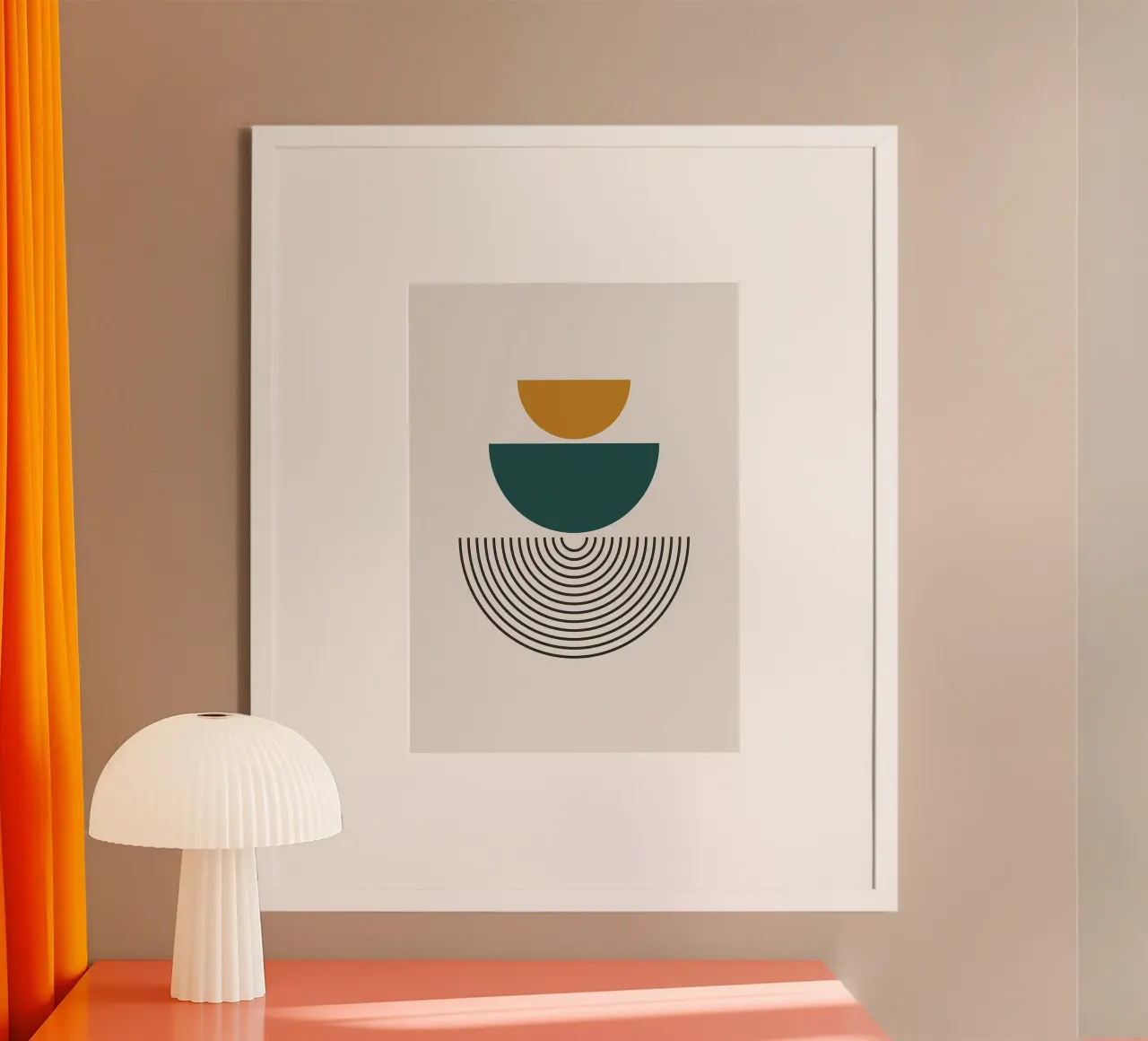 semicerchio cerchi linee poster da Ron Bale