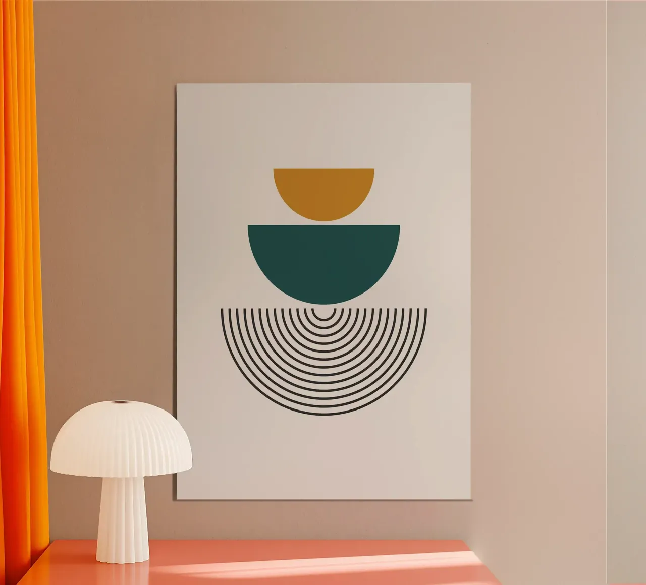 semicerchio cerchi linee poster da Ron Bale