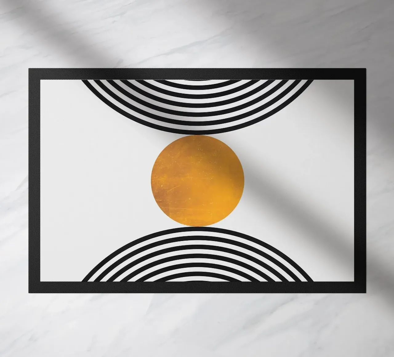 cerchi concentrici forme geometriche zerbino da Ron Bale