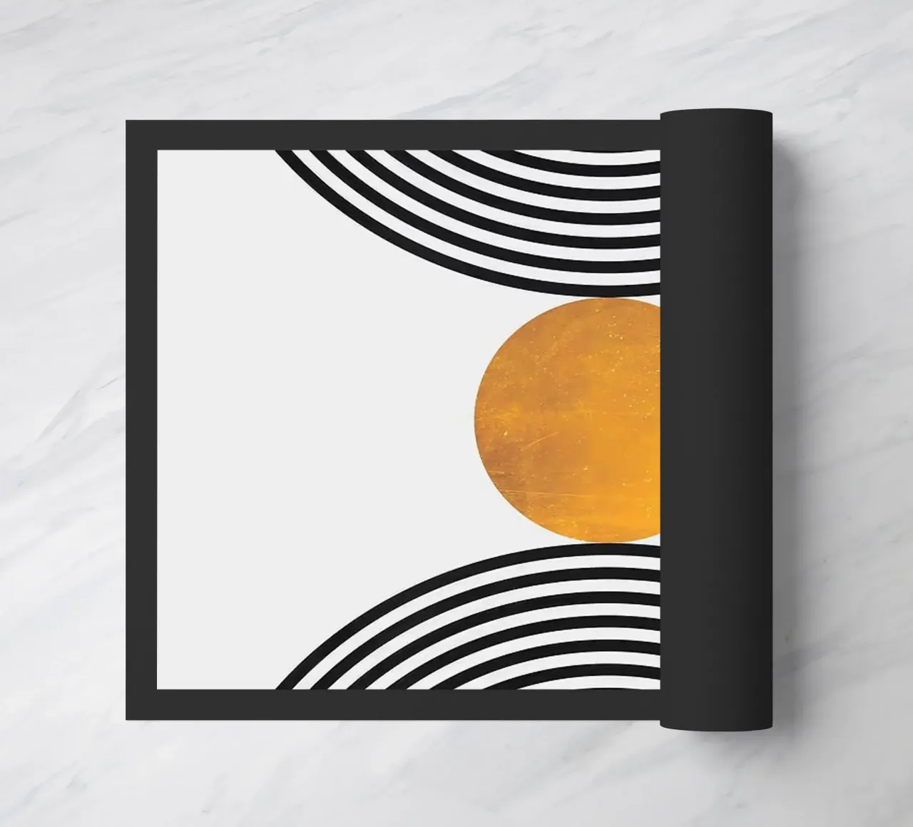 cerchi concentrici forme geometriche zerbino da Ron Bale