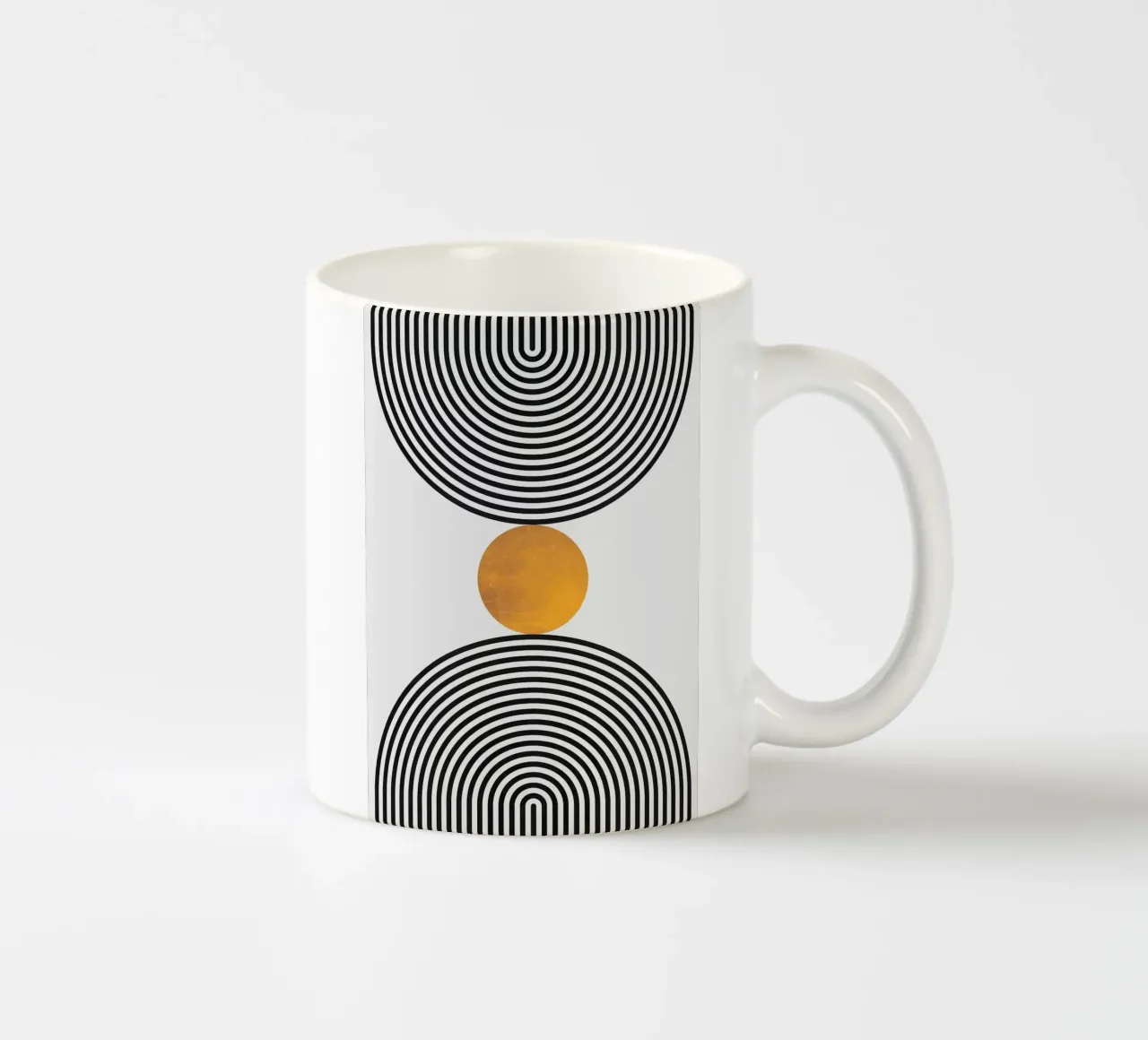 cercles concentriques formes géométriques mug en céramique de Ron Bale