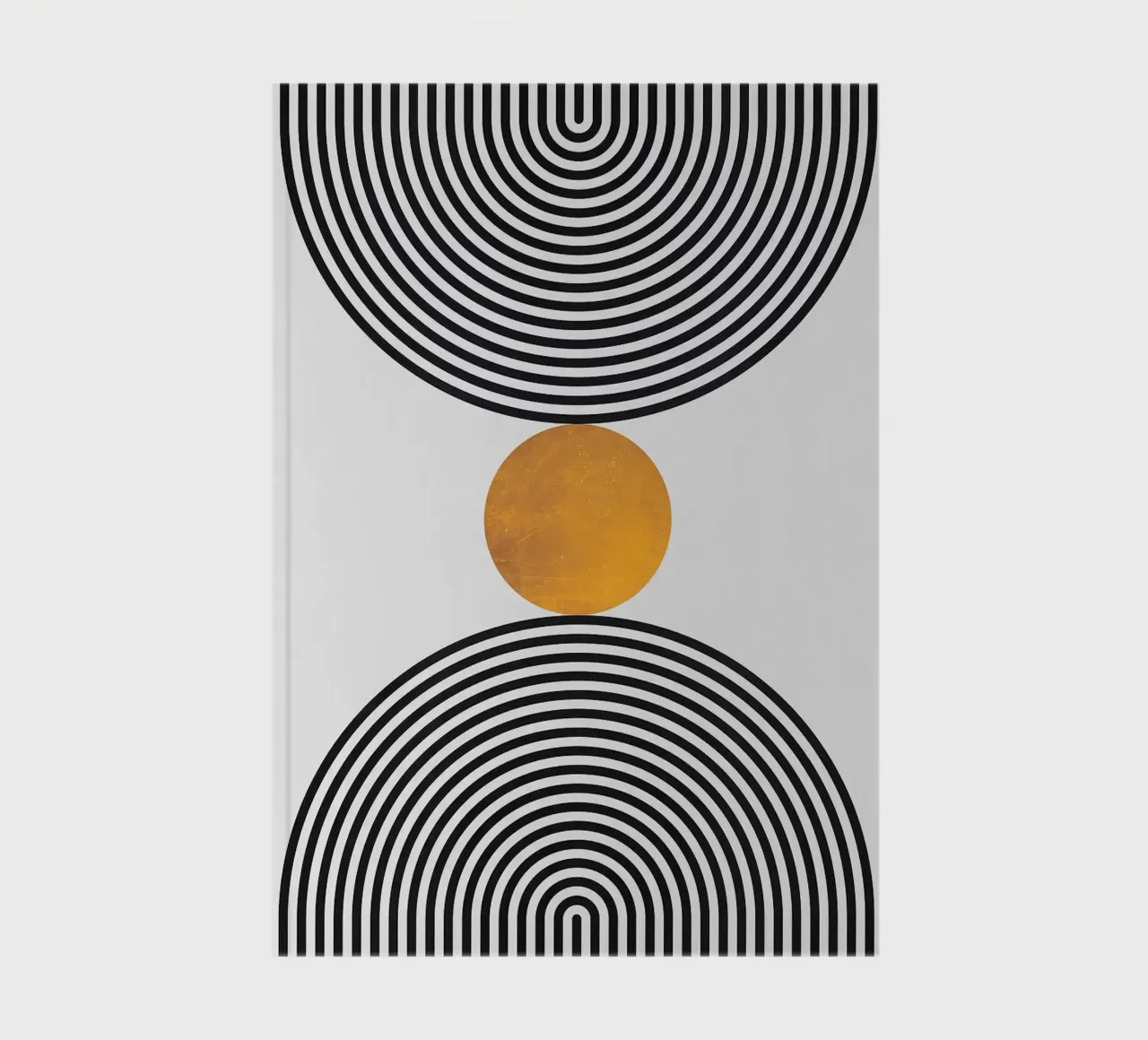 concentric circles geometric shapes notebook by Ron Bale