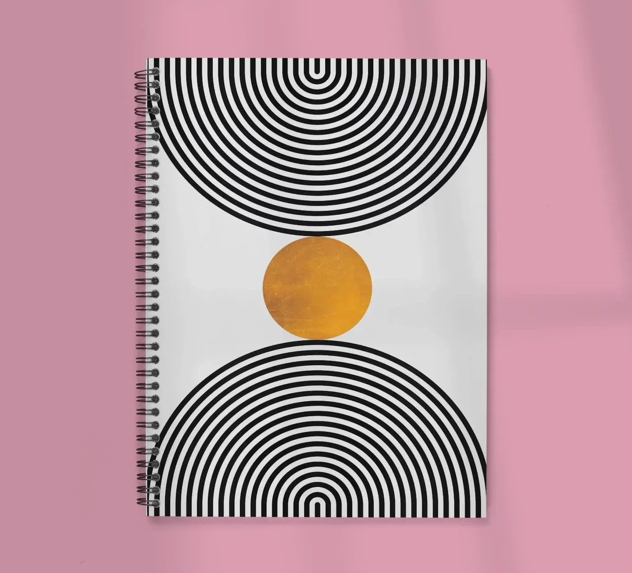 concentric circles geometric shapes spiral notebook by Ron Bale