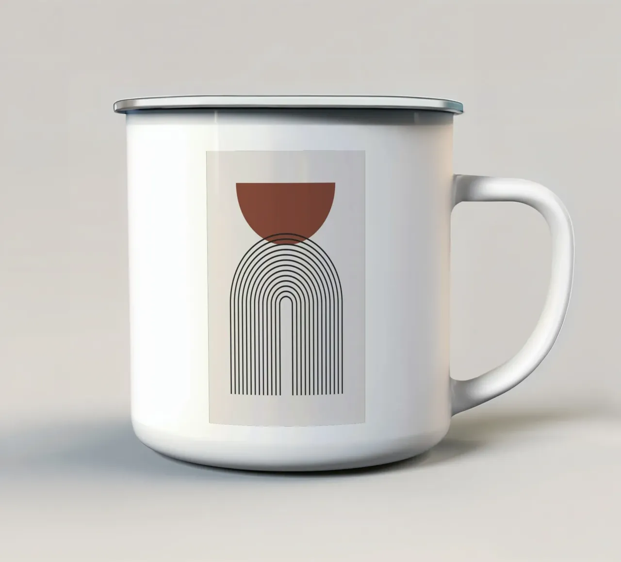archi a semicerchio tazza in smalto da Ron Bale