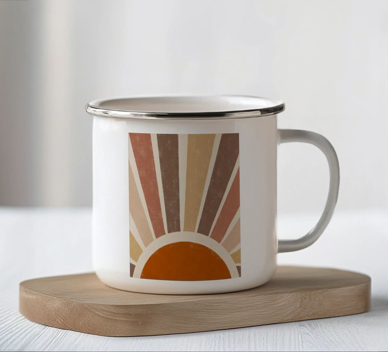 raggi del sole tazza in smalto da Ron Bale