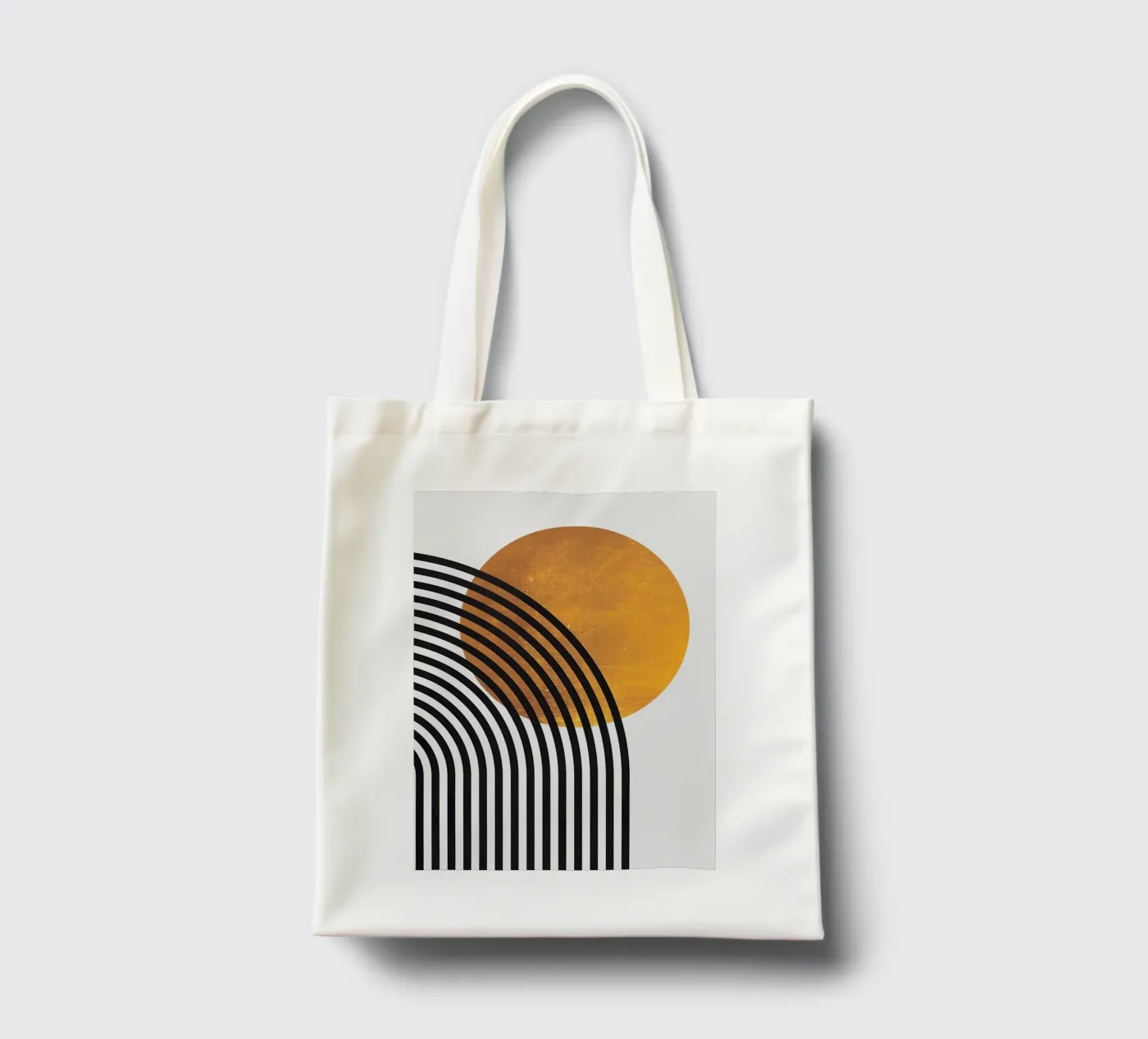 circle line-pattern tote bag by Ron Bale
