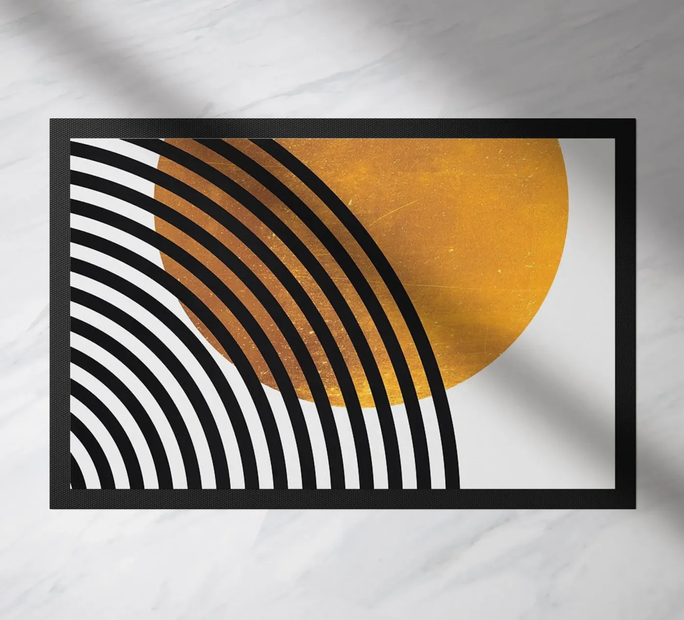 circle line-pattern deurmat van Ron Bale