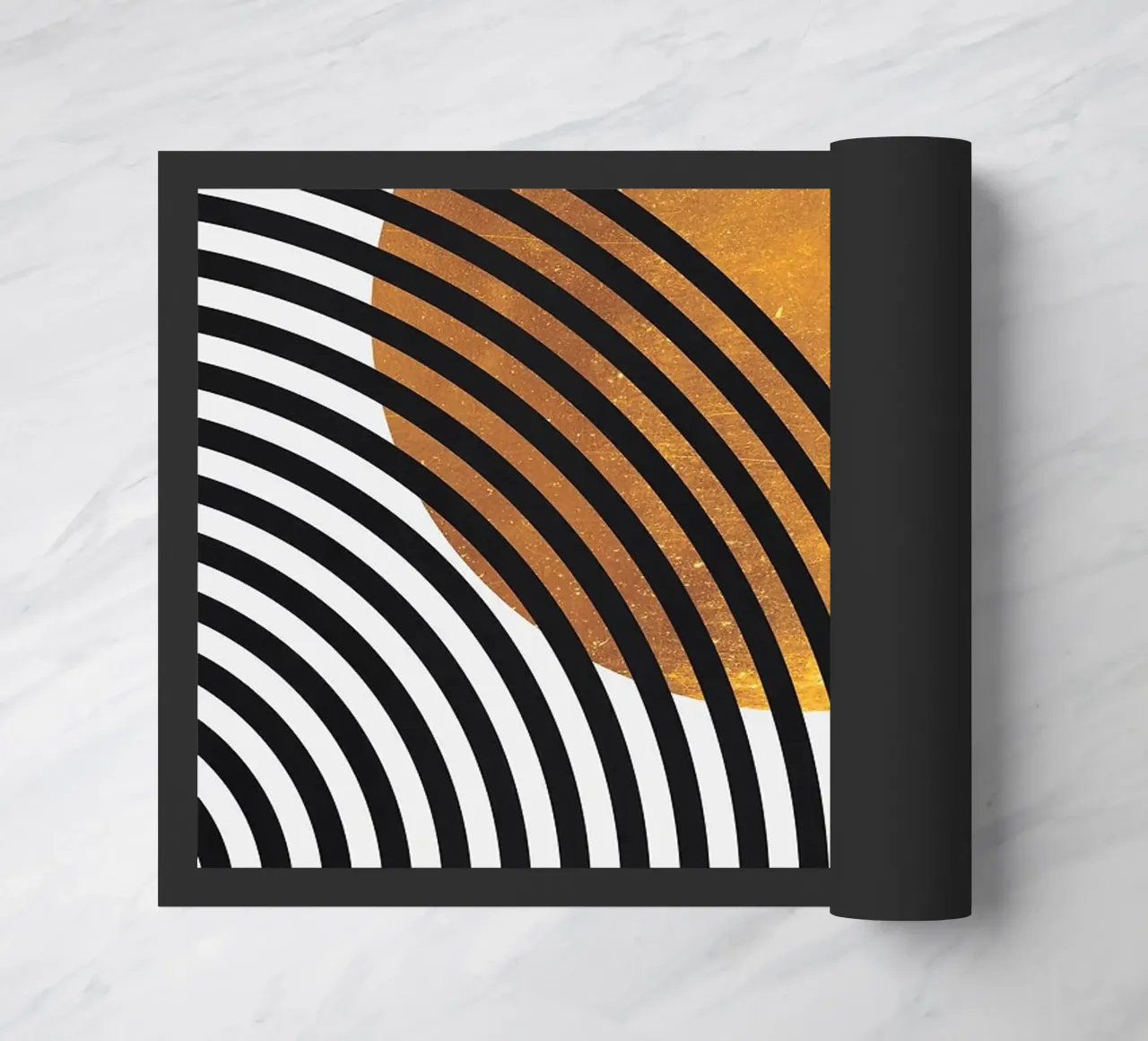 circle line-pattern doormat by Ron Bale