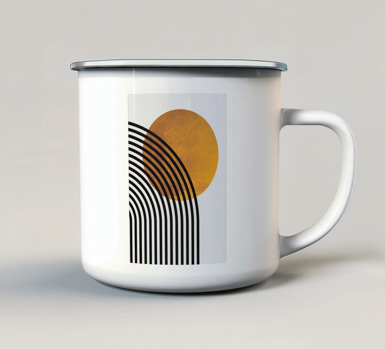 modello di linea del cerchio tazza in smalto da Ron Bale