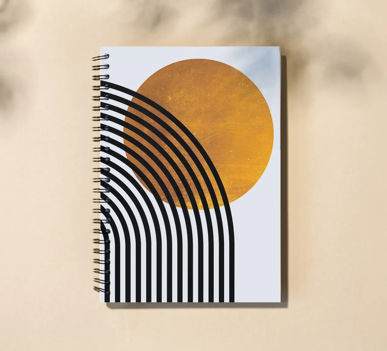 circle line-pattern spiral notebook by Ron Bale