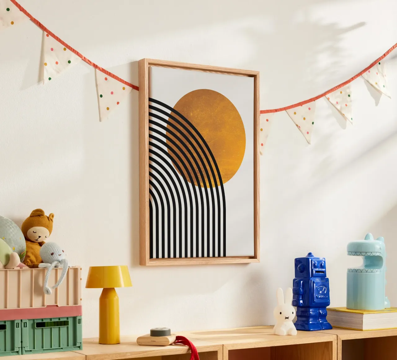 Kreis-Linien-Muster Leinwand von Ron Bale