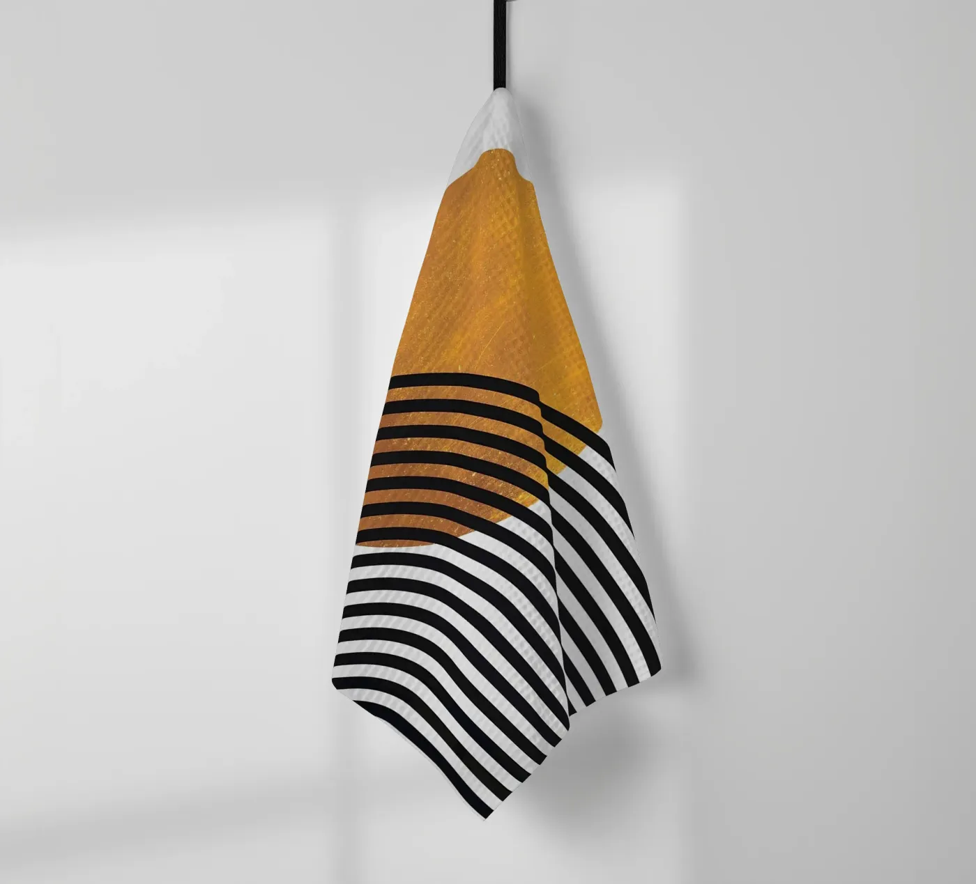 circle line-pattern tea towel by Ron Bale