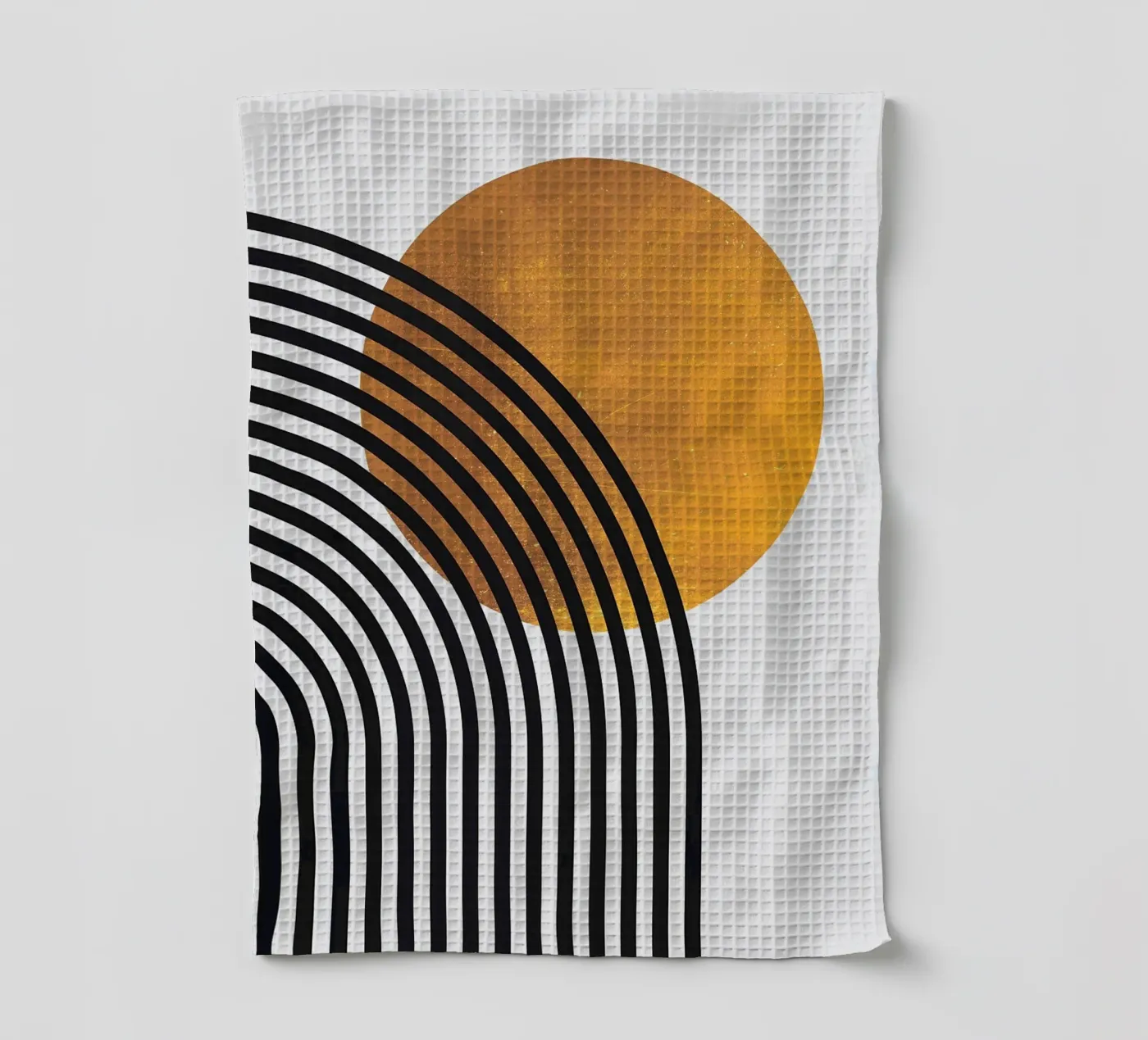 circle line-pattern tea towel by Ron Bale